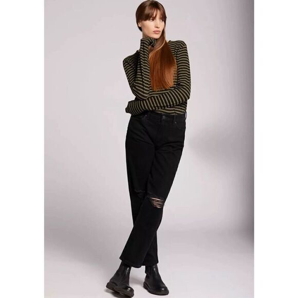 Current/Elliott The Boyfriend Onyx Jean Women's Black 29 nwt (3679) - Picture 2 of 11